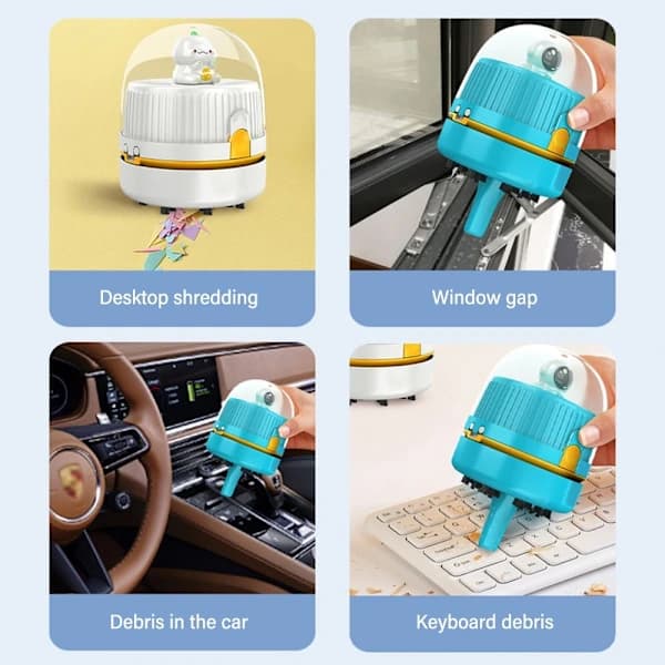 Mini Dammsugare Söt Bordsdammsugare VIT Vit