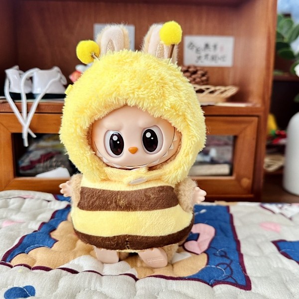 /NC/Kreativ Design Tegneserie LABUBU Anim-temakostymer Nydelig Blind Box LABUBU Plysjdukke med Biehai-drakt 2