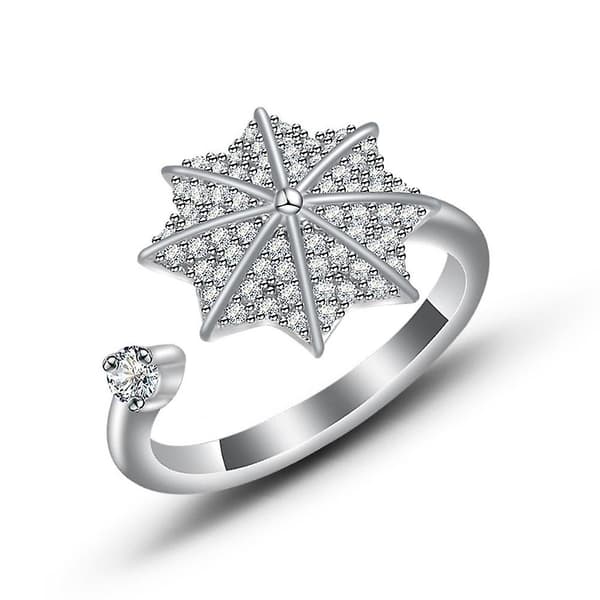 Fidgetring til kvinder, snurrende ringe til stress og bekymring, meditationsring, anti-angst, beroligende ring, smykke, Valen