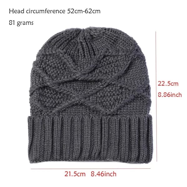 Hörselskydd Mössa Stickad Pullover Mössa RÖD röd
