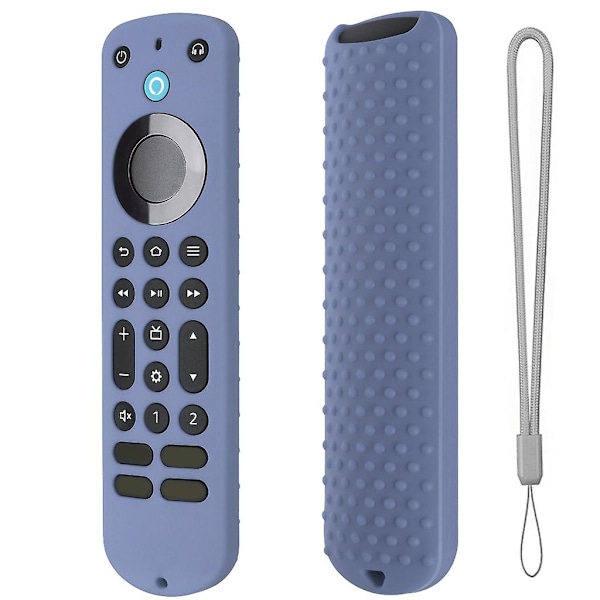 Silikonskal - Halkfritt skyddsfodral för Alexa Voice Remote Lavender gray
