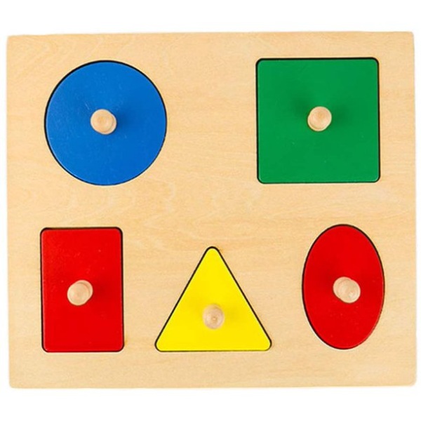 Montessori träpusselbrädeform pusselmaterial Leksak för toddler