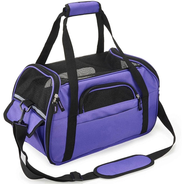 Comfort Soft Side Pet Bag Transportväska för husdjur Purple 48*25.5*33cm