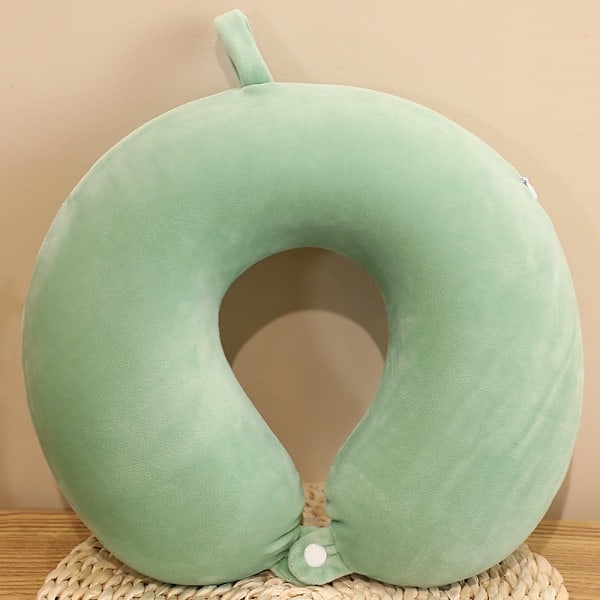 /NN/ Travel Pillow Nackkudde Memory Foam Resekuddar Huvudstöd Kudde för Flygplan Tåg Bil Kontor Resa Viktiga Flygkuddar (Grön)
