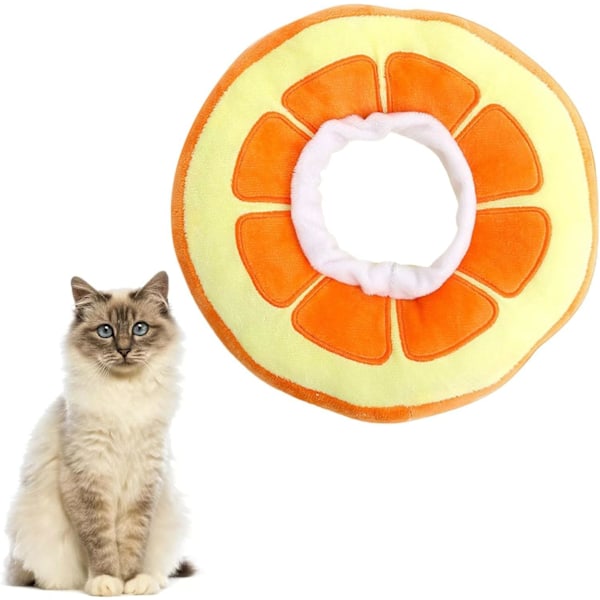 Justerbar Kravekegle til Killinger - Bedårende Kattegenoptræningskrave, Elizabethanske Kraver til Killingehvalpe Efter Operation/NC/ Orange Large (fits 3-6.5kg)