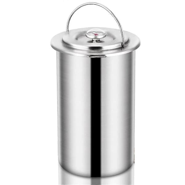 QU-Tryckskinka Maker, köttpress i rostfritt stål för hemlagad chark med termometer Silver