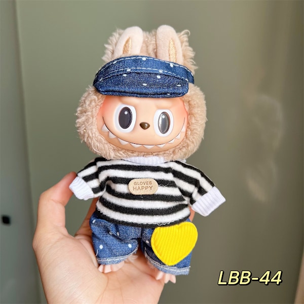 /NC/Labubu Vaatteet Mekko Labubu Merkki Asu Vaatteet 17cm Pehmolelu Pieni Tuoksu Tuuli Hihna Hame Setti Labubu Vaatteet 11