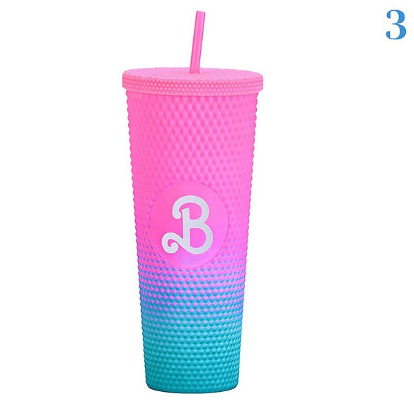 Barbi dubbglas, Bling Bling Pink Barbi Cup, 24 oz Barbi landvattenflaska 3
