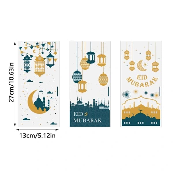 105 stk Eid Mubarak Godteriposer Kjeks poser