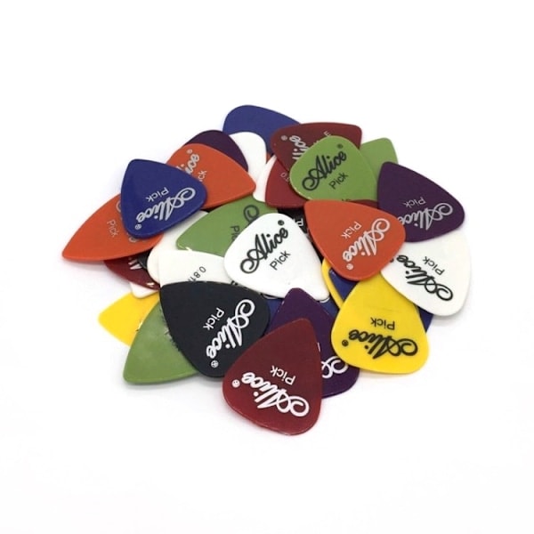 /Hc/10-pak - Guitar Plektre - Elguitar / Elbas - Flere tykkelser multifarve