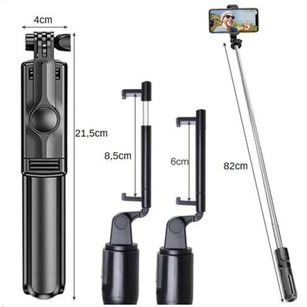 Selfie Stick 2-in-1 Mobile Stand with Remote Control