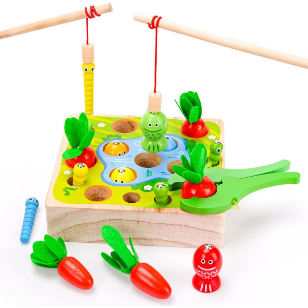 Montessorileksak i trä för 1-3 år gamla barn