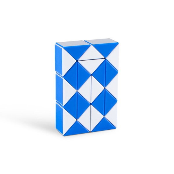 Magic Snake Ruler Cube Pussel, Twist Folding Toy Blue 48