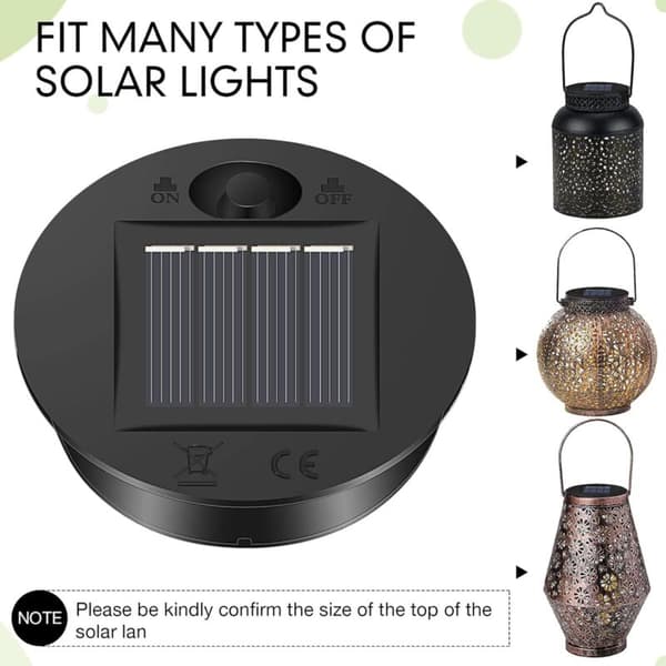 Erstatningspakke for solcellelamper, deler til solcellelamper, LED-solcellepanel, utendørs hengende skyggelykt