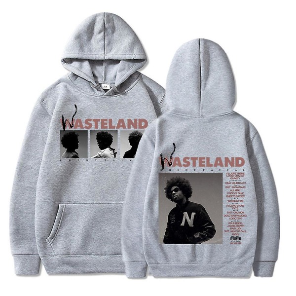 Brent Faiyaz Hoodie 2022 Music Album Wasteland Print Sweatshirt Oversized Hip Hop Streetwear Unisex Fleece Keep Warm Pullover XL gary