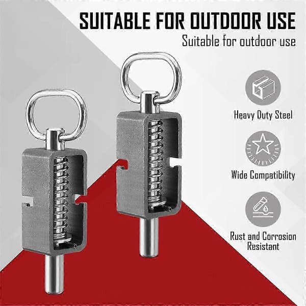 Weld on 5/8 inch Spring Latch Assembly with Plain Tube, Trailer Latch, Universal for Trailer Latch 2 Pcs As Shown
