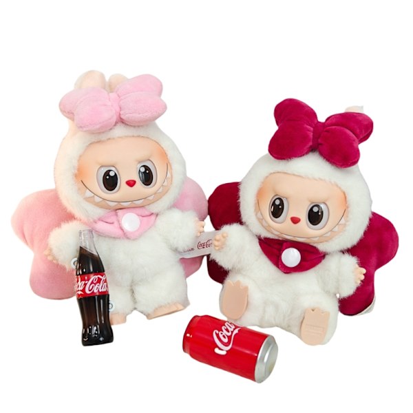 /NC/Vaatteet Vain Generation Labubu Vaatteet Riipus Labubu Enkeli Rusetti Nuket Sarjakuva Lelu Tyyli Vaatetus Lumimies Vaatetus 3(Big yellow bow set,No dolls)