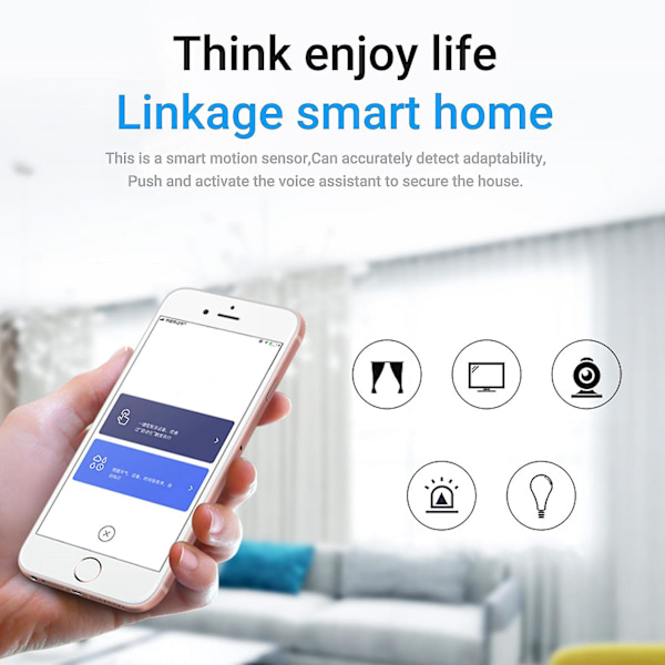 För Tuya Wifi Pir Bevægelsessensor Trådløs Infrarød Detektor Sikkerhedsalarmsensor Smart Life