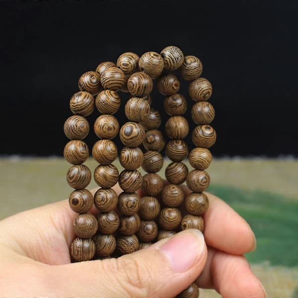 Buddhistiske Perlehalskæder 108 Buddhistiske Bønneperler Træperlearmbånd