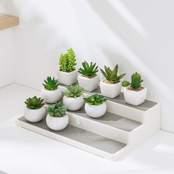 [NT] 3-lags Kosmetik Display Stativ Holder Hylde Køkkenhylde Krydderiglas Opbevaringsstativ Organizer