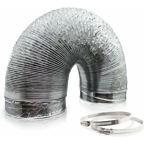150 mm aluminium ventilationsslange til emhætte, rørventilator (5 meters længde)/NC/