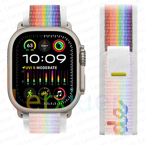 Trail Loop-armband för Apple Watch Ultra 2, 49 mm, 44 mm, 45 mm, 40 mm, 41 mm, 38 mm, 42 mm, 45 44 mm armband iWatch serie 8 9 7 6 5 3 se Pride Edition Pride Edition/NC/ 38 40 41mm Pride Edition