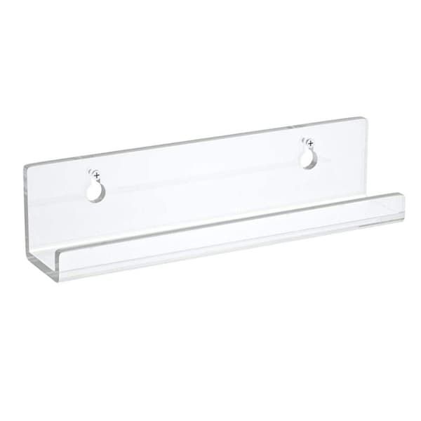 Transparent Acrylic Wall Shelf - 2-pack for Vinyl Records, Manuals