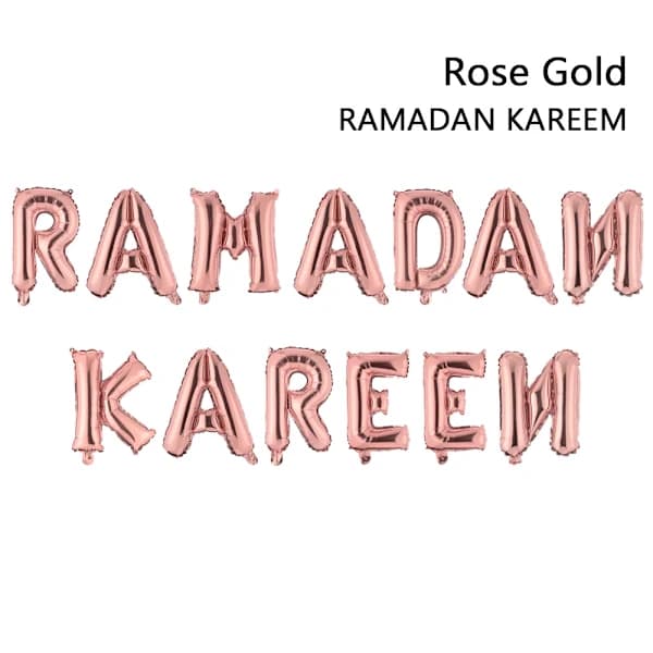 16 tommer Eid Mubarak RAMADAN MUBARAK ROSÉGULL RAMADAN KAREEM