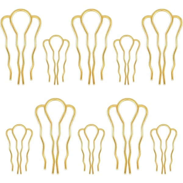 /NN/10 st Chignon Nål Hårnål Zinklegering Hårnål U-formad 4-stift La{F2}