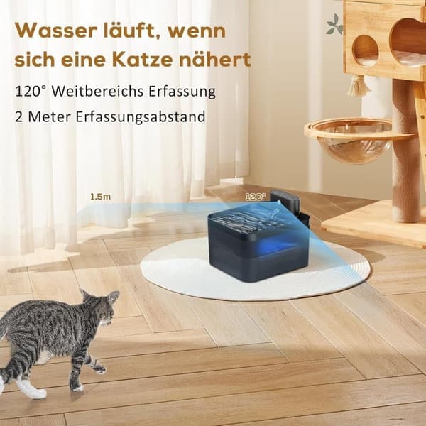 Automatic Wireless Cat Water Dispenser - 2.2L Large Capacity, Quiet with Filter - Circulating Pet Drinking Fountain