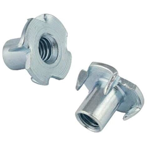 T-mutteri, piikkimutteri, 4-kulmainen mutteri, piikkiliitin M6 x 12 mm 50 kpl/NC/