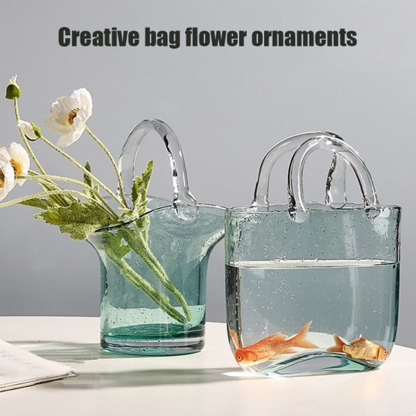 [NT] Vasar i klarglas för inredning Bubble Flower Desktop Glasvaser för dekoration för bordsdekor Blomsterarrangemang C HD2020-07
