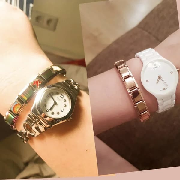 Hapiship nye smykker til kvinder 9 mm bredde Itanlian elastisk berlockarmbånd Mode armbånd i rustfrit stål ST-