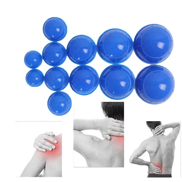 /NN/12-pak Silikone Cupping Sæt Akupunktur Cupping Terapi Sæt Professionelt Kropsmassage Vakuum Cupping Sæt