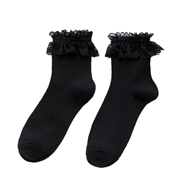 Pitsiset lyhyet sukat Princess Socks MUSTA Musta