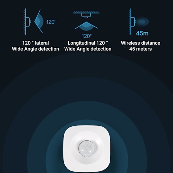 För Tuya Wifi Pir Bevægelsessensor Trådløs Infrarød Detektor Sikkerhedsalarmsensor Smart Life