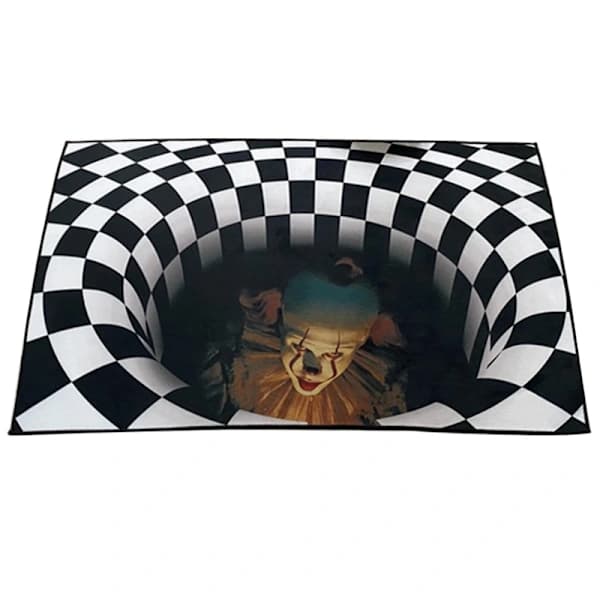 IT 3D Hull Dørmatte Caretive Vortex Illusjon Dørmatte Stereo Vision IT Illusjon Matte Stue Soverom Kunstmatte 120*160cm