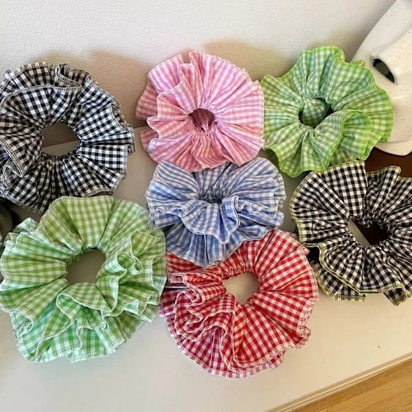 Scrunchies hårelastikker 4 4 4