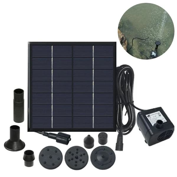 NA/Fågelbadsfontän, Solcellsdriven Vattenpumpspanel Kit Dränkbar