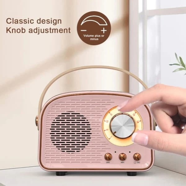 /NN/Mini Radio Bluetooth -kaiutin ROSA Vaaleanpunainen