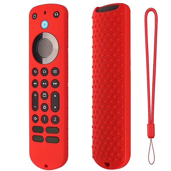 Silikonskal - Halkfritt skyddsfodral för Alexa Voice Remote Red