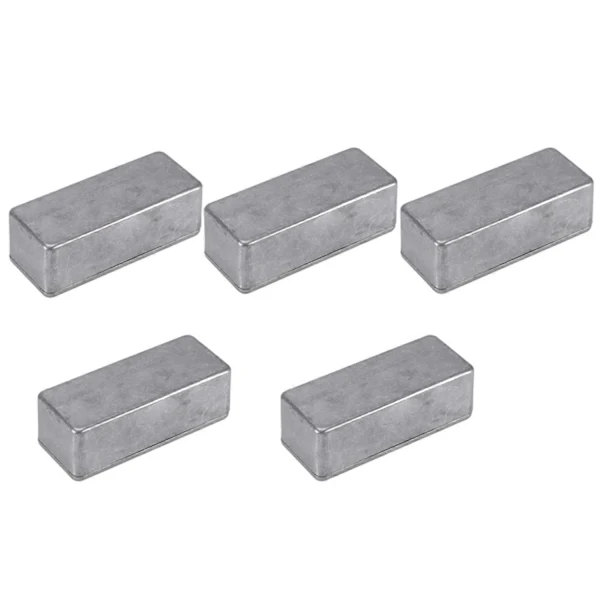 5 st Gitarr Effektpedal Aluminium Stomp Box Kapsling för DIY Gitarrpedal Kit 1590A