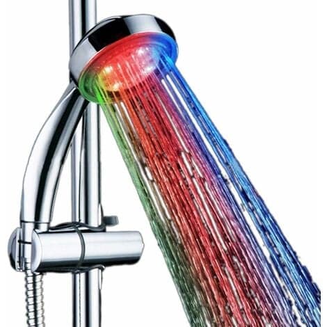 InteTech LED-suihkupää 7 värillä, Monivärinen, Universaali sovitus/NC/