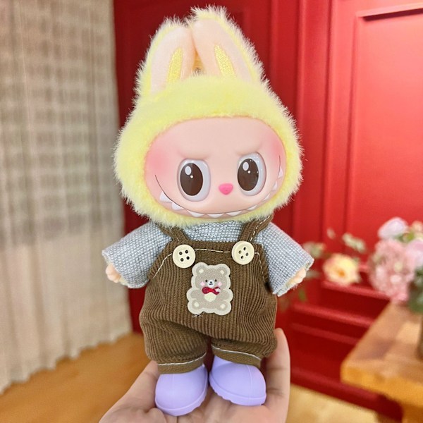 /NC/Kun tøj Anden generation tegneserie LABUBU Sid Party Series Dukke Frakke Vinter Sweater Sæt Labubu Legetøj Tøj 19