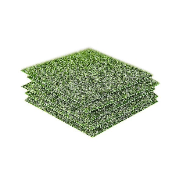 5 st Micro Landskapsdekoration Gör-det-själv Simulering Gräsmatta Konstgjorda växter Gräsmossa 15X15cm