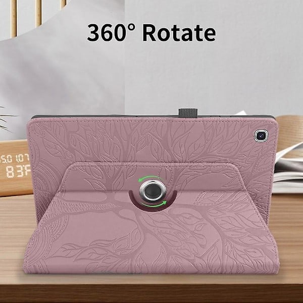 Nytt roterende Samsung-deksel for Galaxy Tab S6 Lite 2022/2020 10,4 tommer SM-P610/P613/P615/P619-360 Degr-WELLNGS Lys rosa/NT/