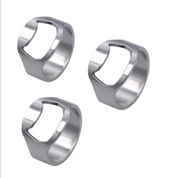 Flaskeåbnerring i rustfrit stål 22 mm*8,2 mm*1,5 mm flaskeåbner
