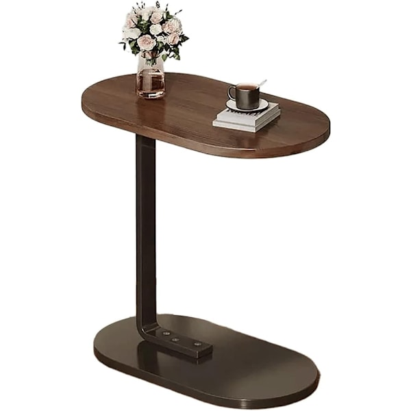 C-format sidebord & sofabord – lite tre-kaffebord som glir under sofa og seng