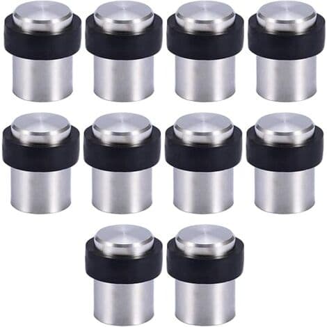 Ahlsen 10 x Gulvdørstopper 4,5 cm Rustfritt Stål Dørstopper Dørstopper/NC/