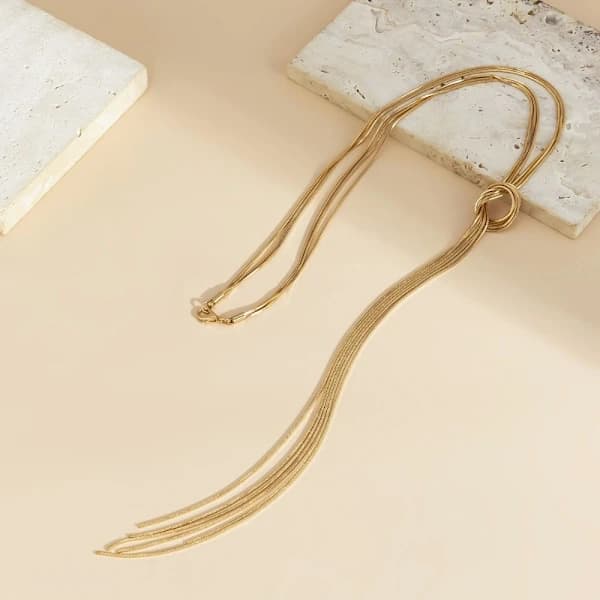 Ormbenskedja Halsband GULD guld